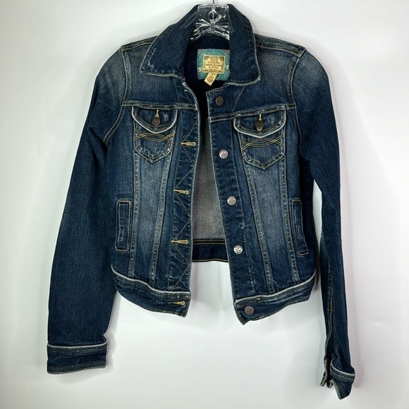 Abercrombie & Fitch Denim Trucker Jean Jacket Size Small - Picture 1 of 8